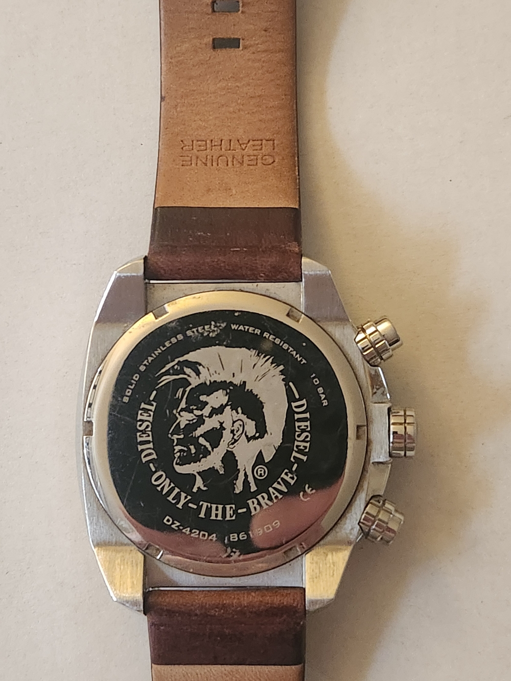 Diesel Only The Brave Stainless Steel Watch - Brown Leather
